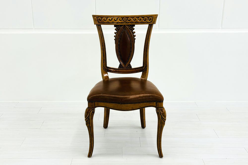 イタリア Bakokko社 中古 ビンテージチェア ダイニングチェア 中古オフィス家具 カフェチェア 多目的チェア レザー ブラウンの画像