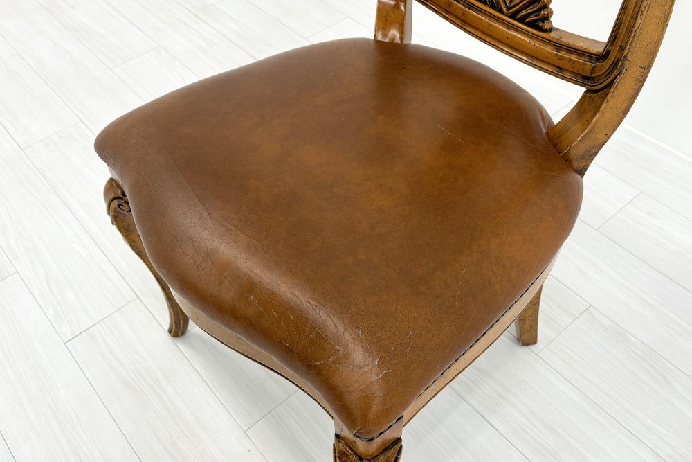 イタリア Bakokko社 中古 ビンテージチェア ダイニングチェア 中古オフィス家具 カフェチェア 多目的チェア レザー ブラウンの画像