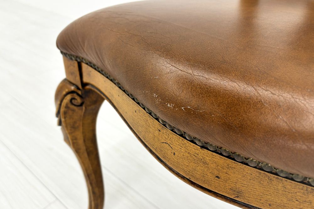 イタリア Bakokko社 中古 ビンテージチェア ダイニングチェア 中古オフィス家具 カフェチェア 多目的チェア レザー ブラウンの画像