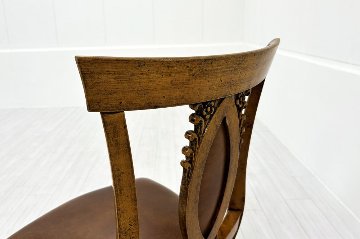 イタリア Bakokko社 中古 ビンテージチェア ダイニングチェア 中古オフィス家具 カフェチェア 多目的チェア レザー ブラウンの画像