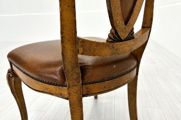 イタリア Bakokko社 中古 ビンテージチェア ダイニングチェア 中古オフィス家具 カフェチェア 多目的チェア レザー ブラウンの画像