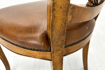 イタリア Bakokko社 中古 ビンテージチェア ダイニングチェア 中古オフィス家具 カフェチェア 多目的チェア レザー ブラウンの画像