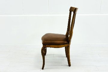 イタリア Bakokko社 中古 ビンテージチェア ダイニングチェア 中古オフィス家具 カフェチェア 多目的チェア レザー ブラウンの画像