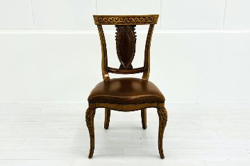 イタリア Bakokko社 中古 ビンテージチェア ダイニングチェア 中古オフィス家具 カフェチェア 多目的チェア レザー ブラウンの画像