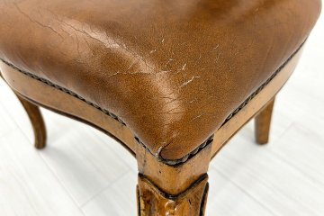 イタリア Bakokko社 中古 ビンテージチェア ダイニングチェア 中古オフィス家具 カフェチェア 多目的チェア レザー ブラウンの画像