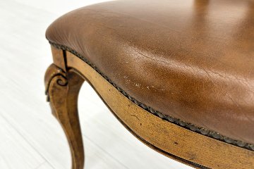 イタリア Bakokko社 中古 ビンテージチェア ダイニングチェア 中古オフィス家具 カフェチェア 多目的チェア レザー ブラウンの画像