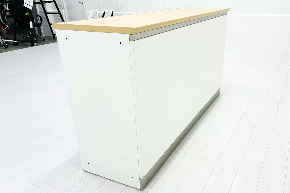 演台 インフォメーションカウンター 中古 オカムラ 受付カウンター 中古オフィス家具 ハイカウンター 1880/520/980の画像