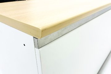 演台 インフォメーションカウンター 中古 オカムラ 受付カウンター 中古オフィス家具 ハイカウンター 1880/520/980の画像