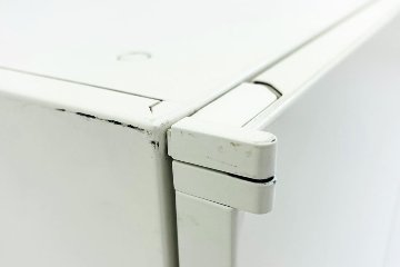 スチール書庫 ホワイト 両開き書庫 スチール 中古 オカムラ レクトライン キャビネット 中古書庫  中古オフィス家具 900/450/1250の画像