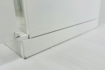 スチール書庫 ホワイト 両開き書庫 スチール 中古 オカムラ レクトライン キャビネット 中古書庫  中古オフィス家具 900/450/1250の画像