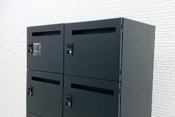 オカムラ ピクスライン 中古 10人用ロッカー スチールロッカー メールボックス 収納家具 中古オフィス家具 ブラック ダイヤル錠 900/450/1810の画像