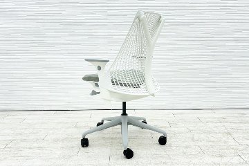 【未開封未使用品】 ハーマンミラー セイルチェア ミドルバック 中古 Herman Miller SAYL Chair 中古オフィス家具 可動肘 グレーの画像