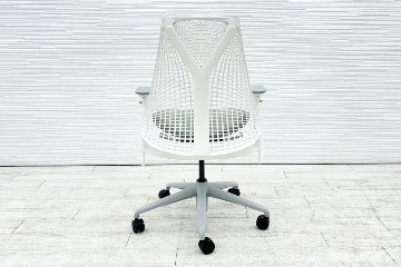【未開封未使用品】 ハーマンミラー セイルチェア ミドルバック 中古 Herman Miller SAYL Chair 中古オフィス家具 可動肘 グレーの画像