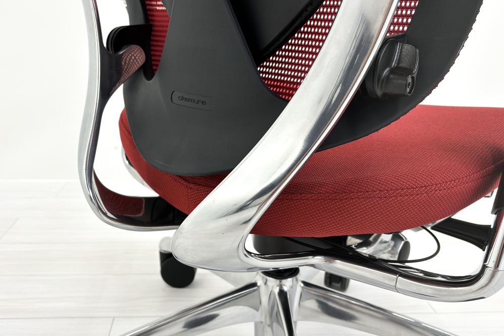 コンテッサチェア オカムラ 大型ヘッドレスト レッド | 中古
