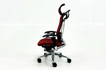 コンテッサチェア オカムラ 大型ヘッドレスト レッド | 中古
