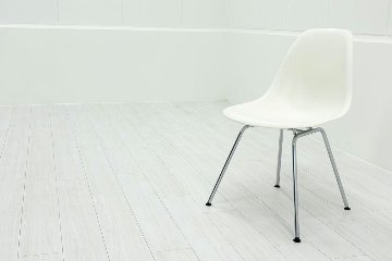 Vitra Eames ヴィトラ イームズチェア 中古 プラスチックチェア Hベース ホワイトの画像