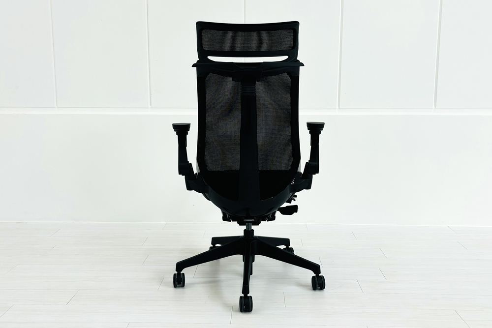 イトーキ アクトチェア 2019年製 中古 エクストラハイバック Act 事務椅子 ITOKI 中古オフィス家具 ブラックの画像