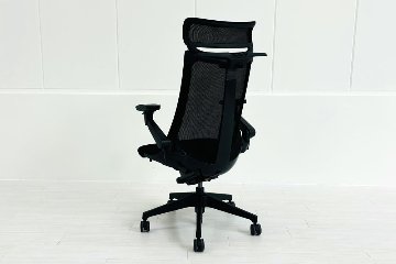 イトーキ アクトチェア 2019年製 中古 エクストラハイバック Act 事務椅子 ITOKI 中古オフィス家具 ブラックの画像