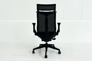 イトーキ アクトチェア 2019年製 中古 エクストラハイバック Act 事務椅子 ITOKI 中古オフィス家具 ブラックの画像