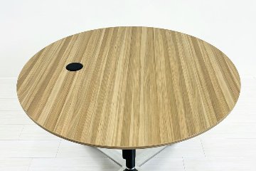 コクヨ サイビ 丸テーブル 中古 小型会議テーブル 幅900 会議机 ミーティングテーブル 中古オフィス家具 900/900/720の画像