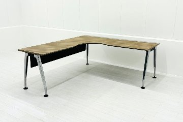 コクヨ サイビ SAIBI L型デスク 中古 L字デスク 幅1800 木目天板 中古オフィス家具 1900/1800/720の画像