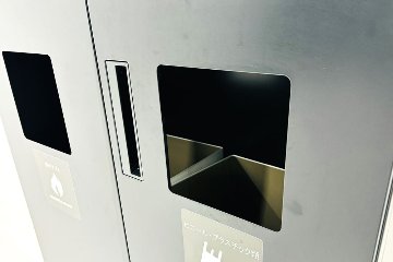 ダストボックス リサイクルユニット スチール書庫 コクヨ エディア トラッシュユニット ゴミ箱 中古オフィス家具 ブラック 900/450/1130の画像