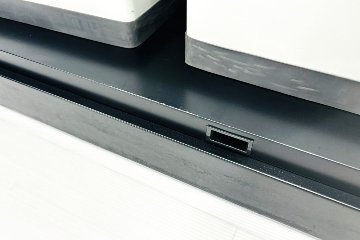 ダストボックス リサイクルユニット スチール書庫 コクヨ エディア トラッシュユニット ゴミ箱 中古オフィス家具 ブラック 900/450/1130の画像