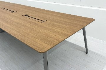 オカムラ プリシード 中古 大型会議テーブル 幅4800 ミーティングテーブル 会議机 中古オフィス家具 4800/1200/720の画像