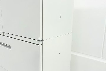 【上下セット】 イナバ TF 481332 中古 ラテラル書庫 3段両開き スチール書庫 キャビネット収納 中古オフィス家具 幅900 900/450/2150の画像