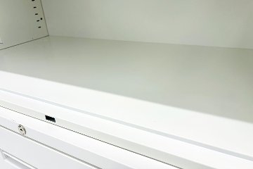 【上下セット】 イナバ TF 481332 中古 ラテラル書庫 3段両開き スチール書庫 キャビネット収納 中古オフィス家具 幅900 900/450/2150の画像