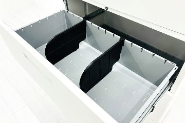 【上下セット】 イナバ TF 481332 中古 ラテラル書庫 3段両開き スチール書庫 キャビネット収納 中古オフィス家具 幅900 900/450/2150の画像