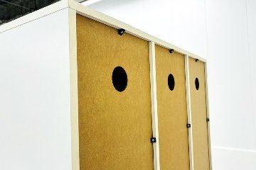 木製 3人用ロッカー 中古 縦長ロッカー 収納家具 中古ロッカー キャビネット 中古オフィス家具 905/500/1790の画像