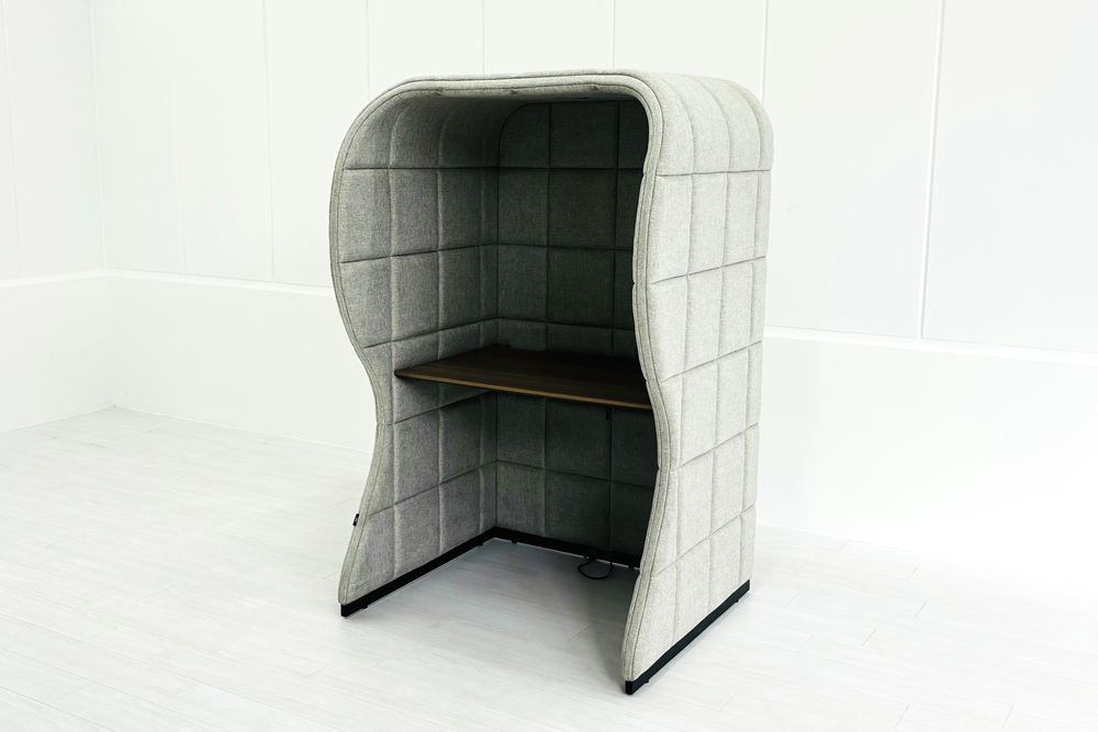 集中ブース 201° COOM 中古 ワークブース 一人用 パーテーション パーティション 中古オフィス家具 グレー系 1000/900/1600の画像