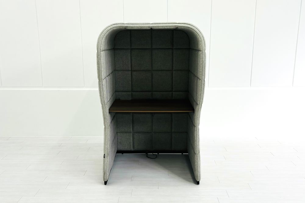 集中ブース 201° COOM 中古 ワークブース 一人用 パーテーション パーティション 中古オフィス家具 グレー系 1000/900/1600の画像