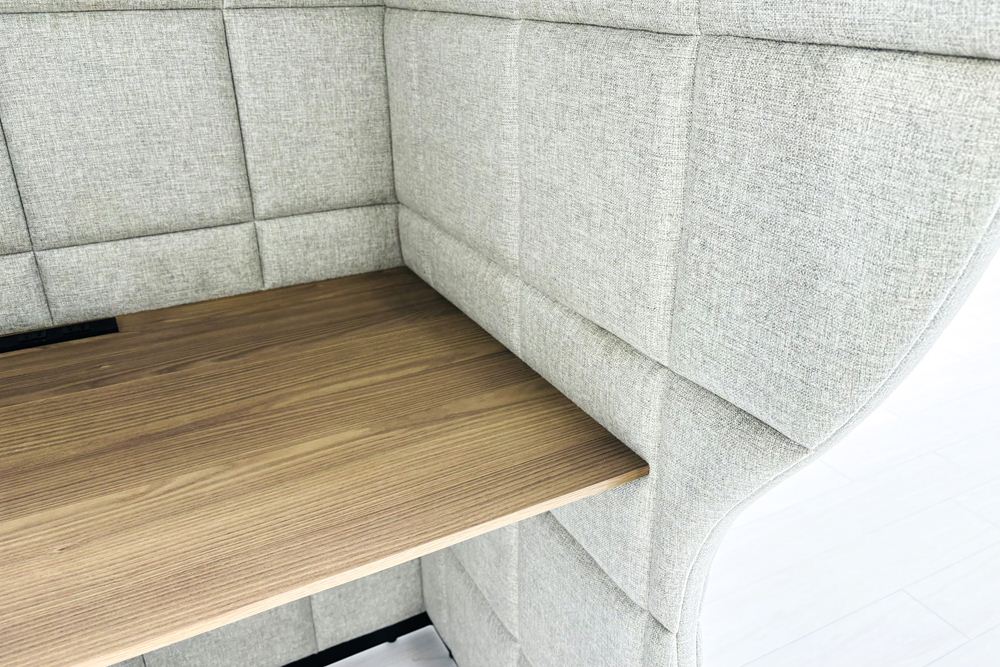 集中ブース 201° COOM 中古 ワークブース 一人用 パーテーション パーティション 中古オフィス家具 グレー系 1000/900/1600の画像