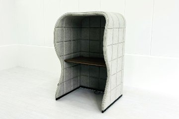 集中ブース 201° COOM 中古 ワークブース 一人用 パーテーション パーティション 中古オフィス家具 グレー系 1000/900/1600の画像