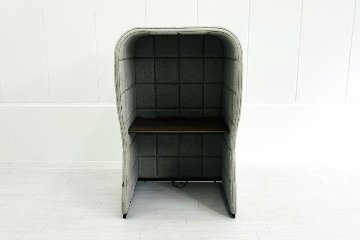 集中ブース 201° COOM 中古 ワークブース 一人用 パーテーション パーティション 中古オフィス家具 グレー系 1000/900/1600の画像