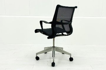 ハーマンミラー セトゥーチェア 中古 Herman Miller Setu Chair マルチパーパスチェア ５本脚タイプ リボンアーム グレーの画像