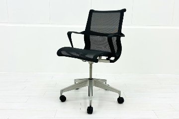 ハーマンミラー セトゥーチェア 中古 Herman Miller Setu Chair マルチパーパスチェア ５本脚タイプ リボンアーム グレーの画像