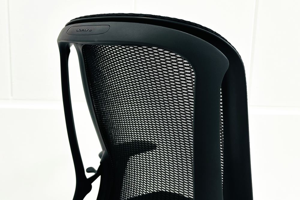 オカムラ シルフィーチェア 中古 ハイバック 固定肘 OKAMURA Sylphy 中古オフィス家具 ブラックの画像