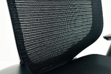 バロンチェア 中古 オカムラ エクストラハイバック 座クッション 可動肘 高機能チェア 中古オフィス家具 可動ヘッドレスト ブラックの画像