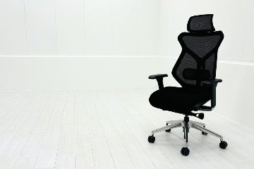 イトーキ Sequa(セクア)シリーズ 2018年製 中古 エクストラハイバック 事務椅子 ITOKI 中古オフィス家具 ブラックの画像