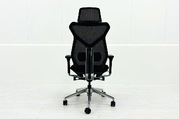 イトーキ Sequa(セクア)シリーズ 2018年製 中古 エクストラハイバック 事務椅子 ITOKI 中古オフィス家具 ブラックの画像