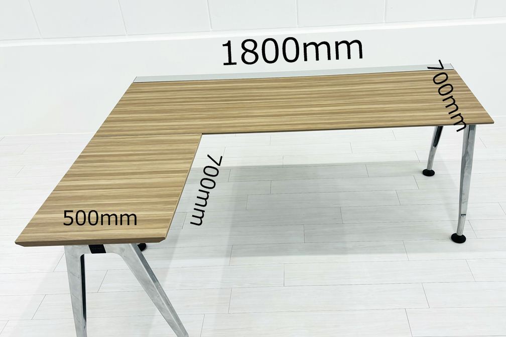 コクヨ サイビ SAIBI 中古 L型デスク L字デスク 幅1800 エグゼクティブデスク 中古オフィス家具 1800/1400/720の画像