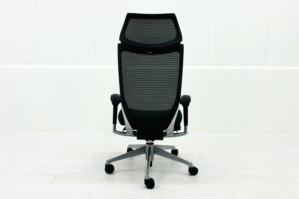 オカムラ　バロン　エクストラハイバック　ブラック　２０１１年製（１０／１６） バロンチェア オカムラ エクストラハイバック | 中古オフィス家具専門