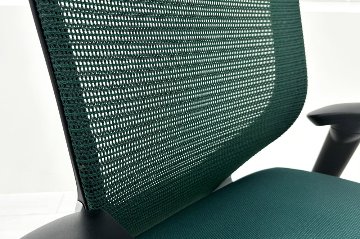 オカムラ バロンチェア 中古 2022年製 Baron エクストラハイバック 可動肘 中古オフィス家具 固定ヘッドレスト ダークグリーンの画像