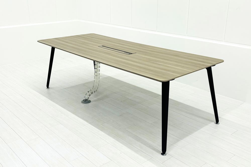 オカムラ プリシード 中古 小型会議テーブル 幅2400 ミーティングテーブル 中古オフィス家具 2400/1000/720の画像