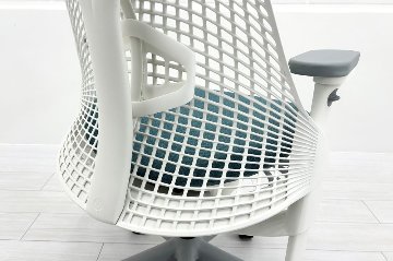 【未開封未使用品】 ハーマンミラー セイルチェア ミドルバック 中古 Herman Miller 中古オフィス家具 フルアジャスタブルアーム ランバーサポート ピーコックの画像