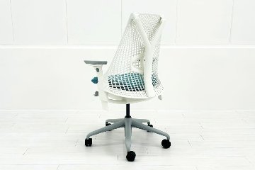 【未開封未使用品】 ハーマンミラー セイルチェア ミドルバック 中古 Herman Miller 中古オフィス家具 フルアジャスタブルアーム ランバーサポート ピーコックの画像