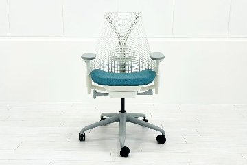 【未開封未使用品】 ハーマンミラー セイルチェア ミドルバック 中古 Herman Miller 中古オフィス家具 フルアジャスタブルアーム ランバーサポート ピーコックの画像
